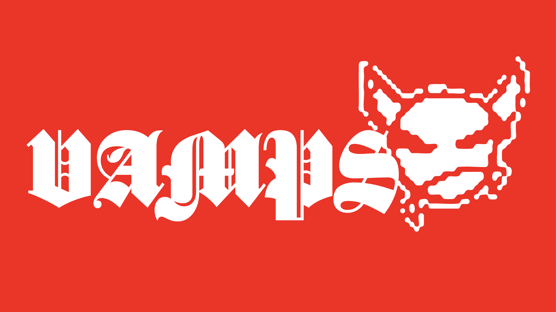 VAMPS isologo sobre rojo